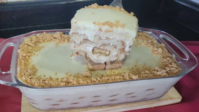 Pavê de Paçoca com Ganache de Chocolate Branco