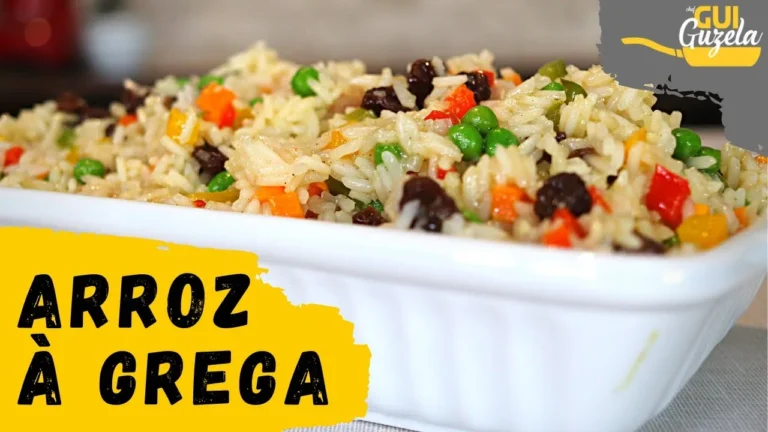 Arroz à Grega Colorido com Ervilha e Uva-Passa
