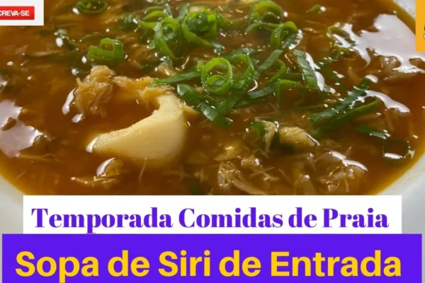 Entrada Cremosa de Sopa de Siri com Leite de Coco