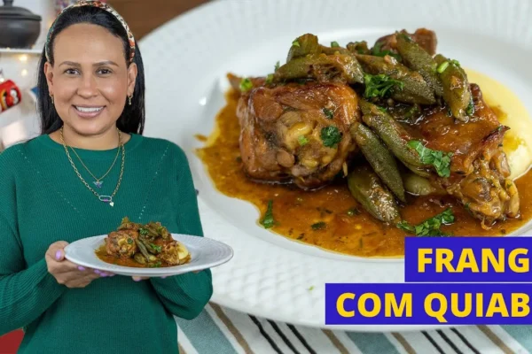 Frango com Quiabo Sem Baba e Polenta Cremosa