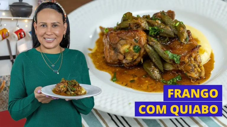 Frango com Quiabo Sem Baba e Polenta Cremosa