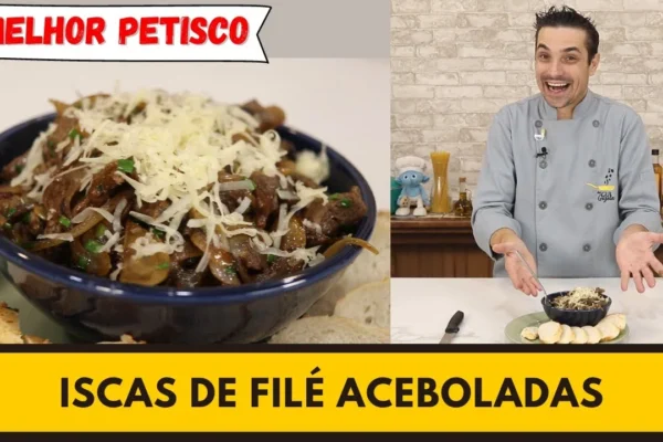 Iscas de Filé Aceboladas com Molho Inglês