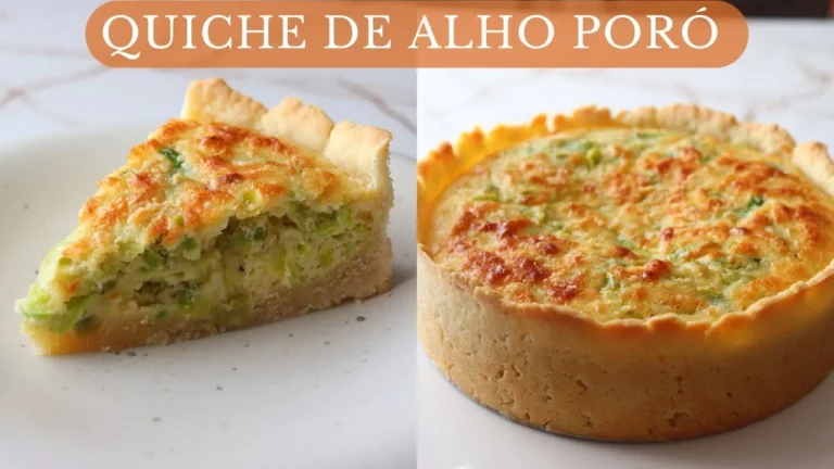 Quiche de Alho-Poró Cremosa com Massa Amanteigada