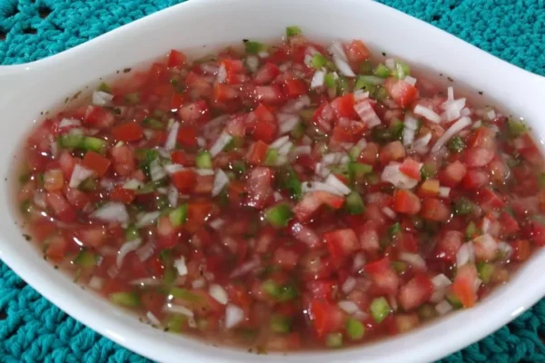 Vinagrete de Churrasco com Tomate, Cebola e Pimentão